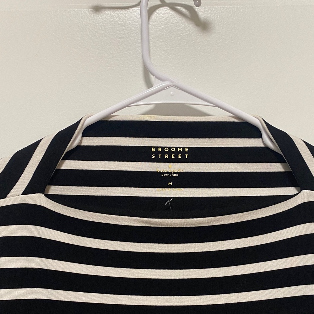 Kate Spade Black and White Striped Mini Dress